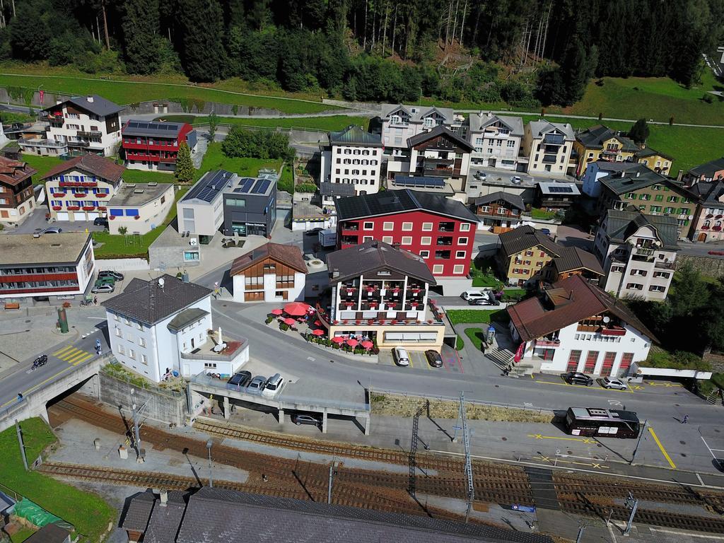 Hotel Restaurant La Furca Disentis Bagian luar foto